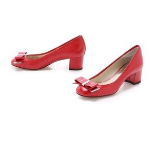Michael Kors Red Kiera Mid Pumps